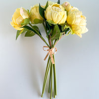 Real Touch Yellow Peony Bouquet