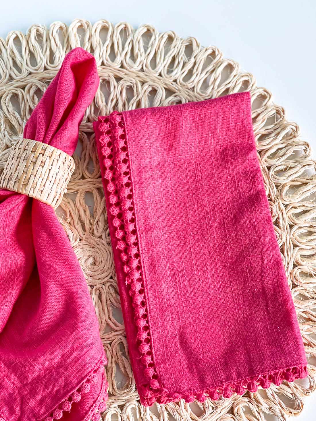 Red Pom Pom Napkin