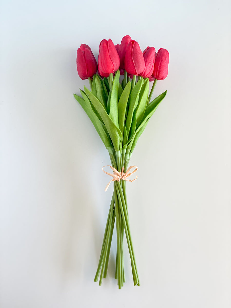 Red Real Touch Tulip Bundle 