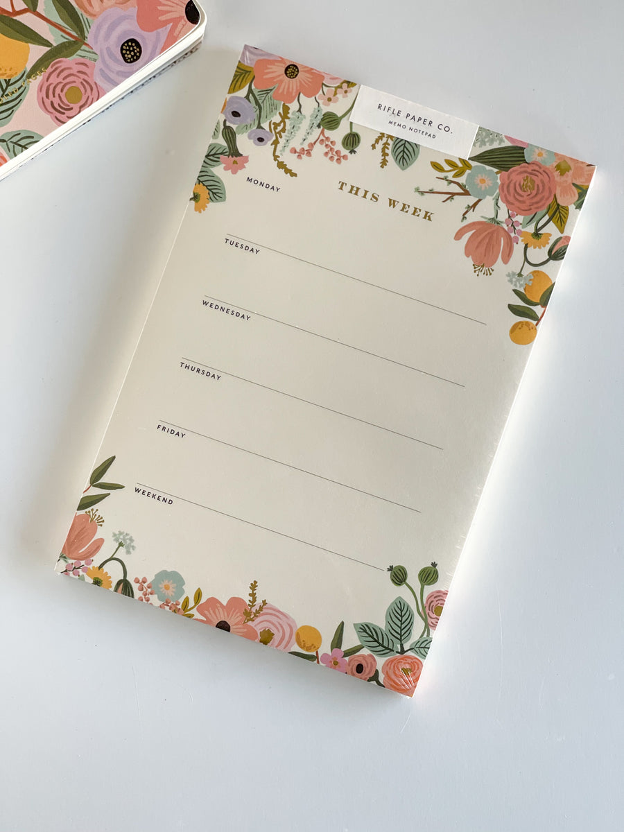 Rifle Paper Co Garden Party Pastel Memo Notepad