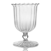 Short Glass Pedestal Vase