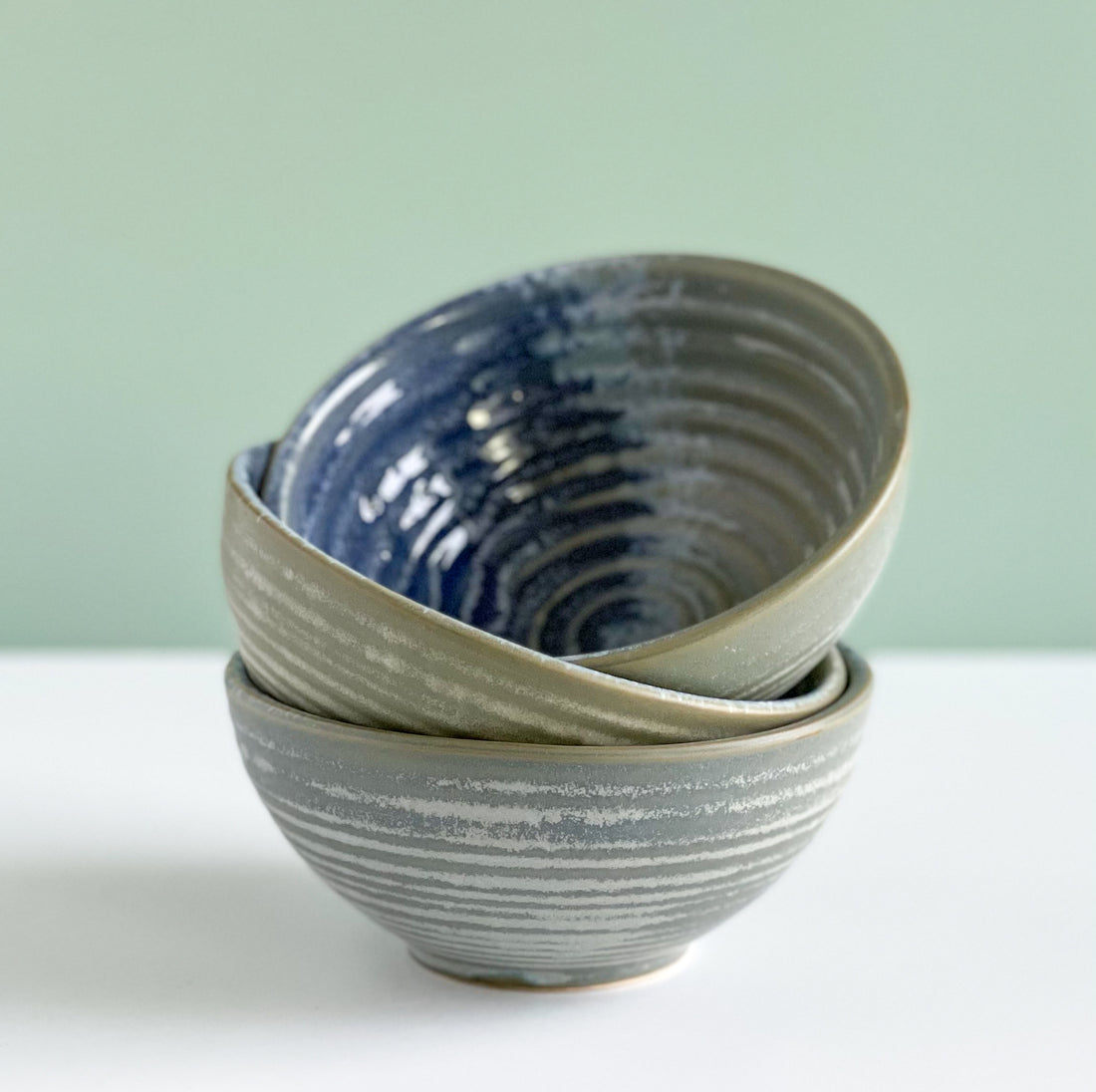 Small Blue Grey Stoneware Bowl