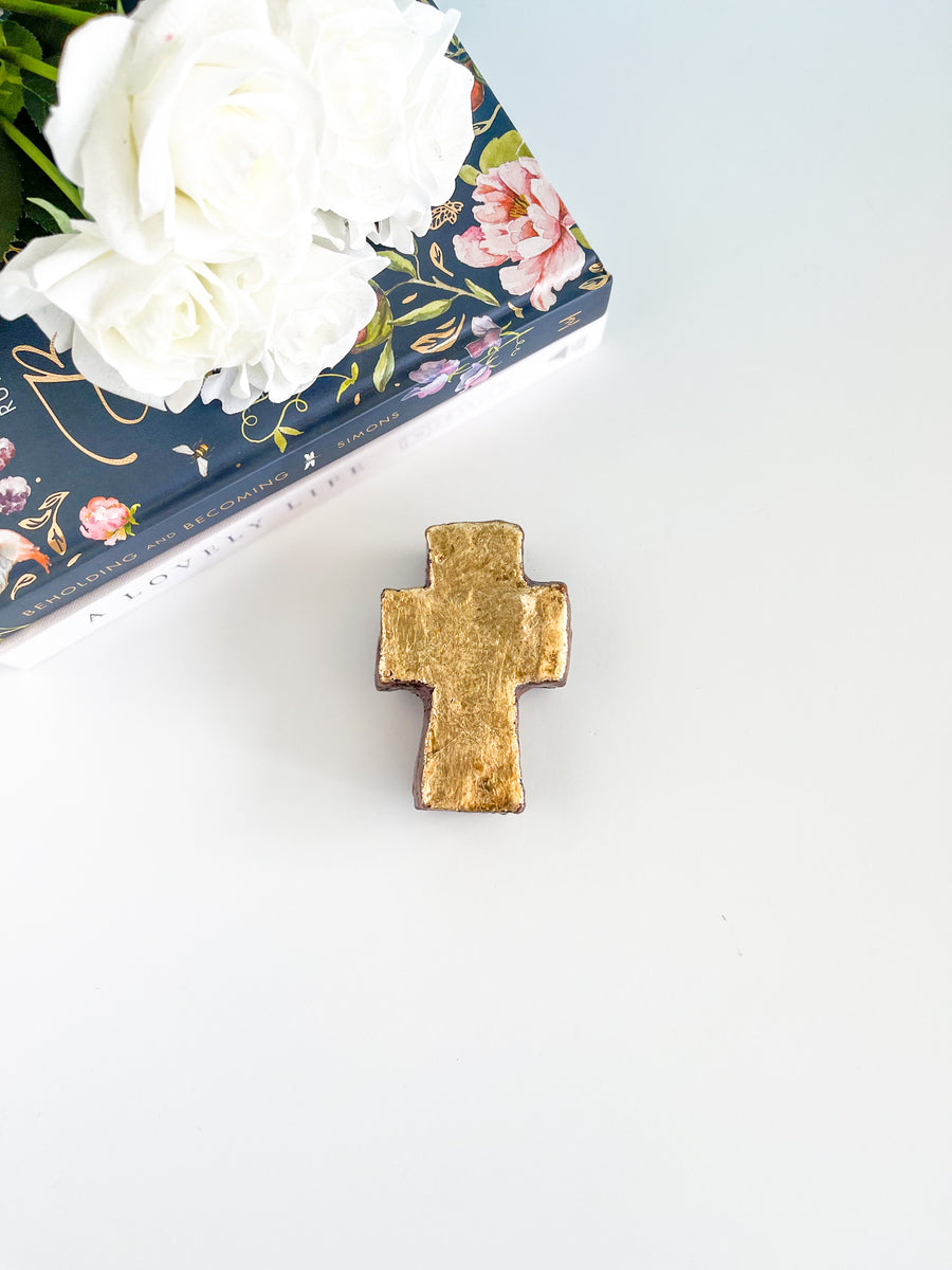 Small Gold Handmade Cross