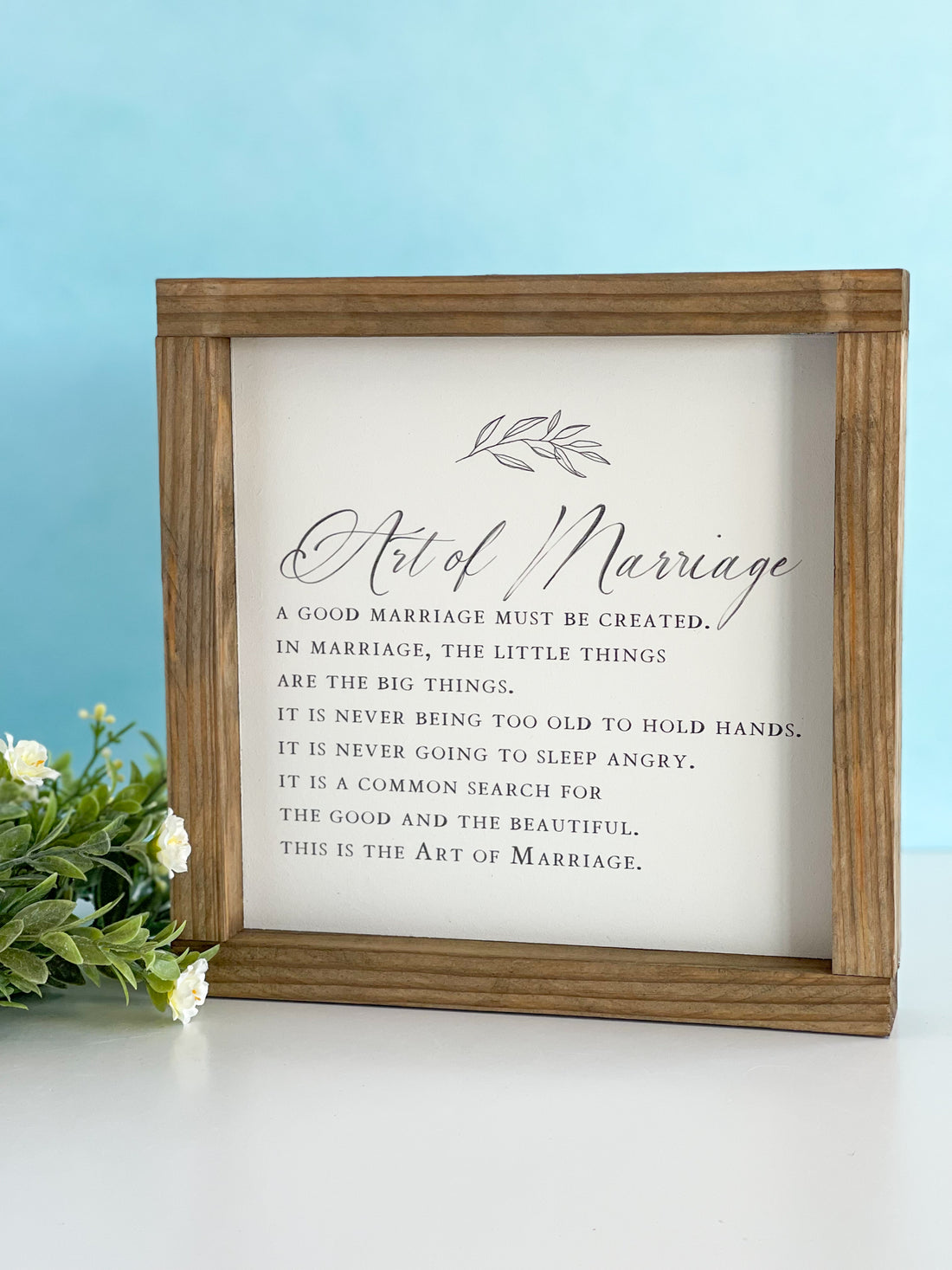 Square Framed Art Of Marriage Sign