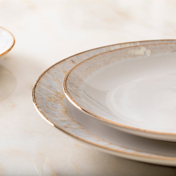Taormina Gold Rimmed Dinner Plate