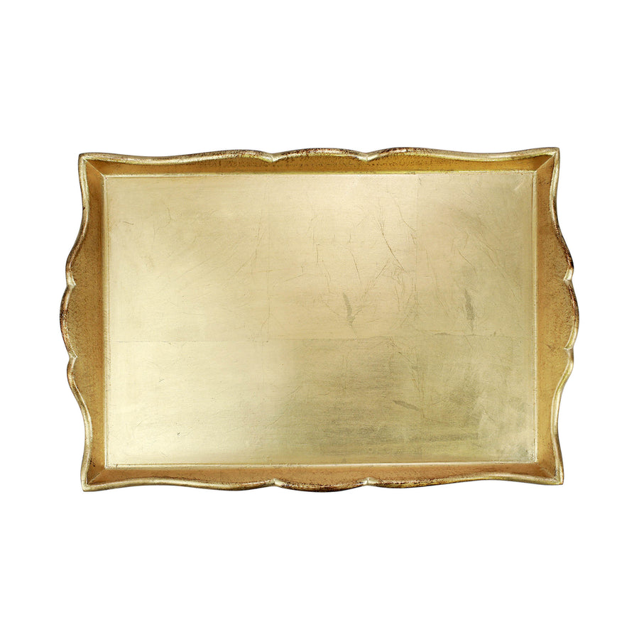 Vietri Florentine Gold Rectangle Wooden Tray