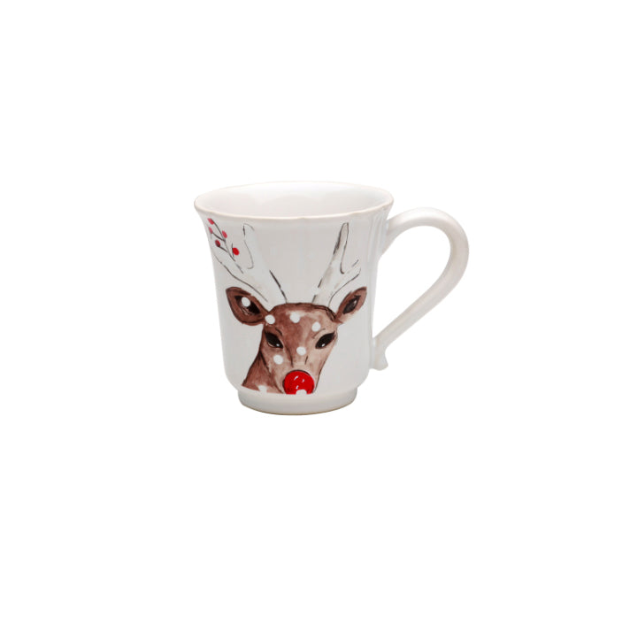 White Deer Friends Mug Casafina Holiday