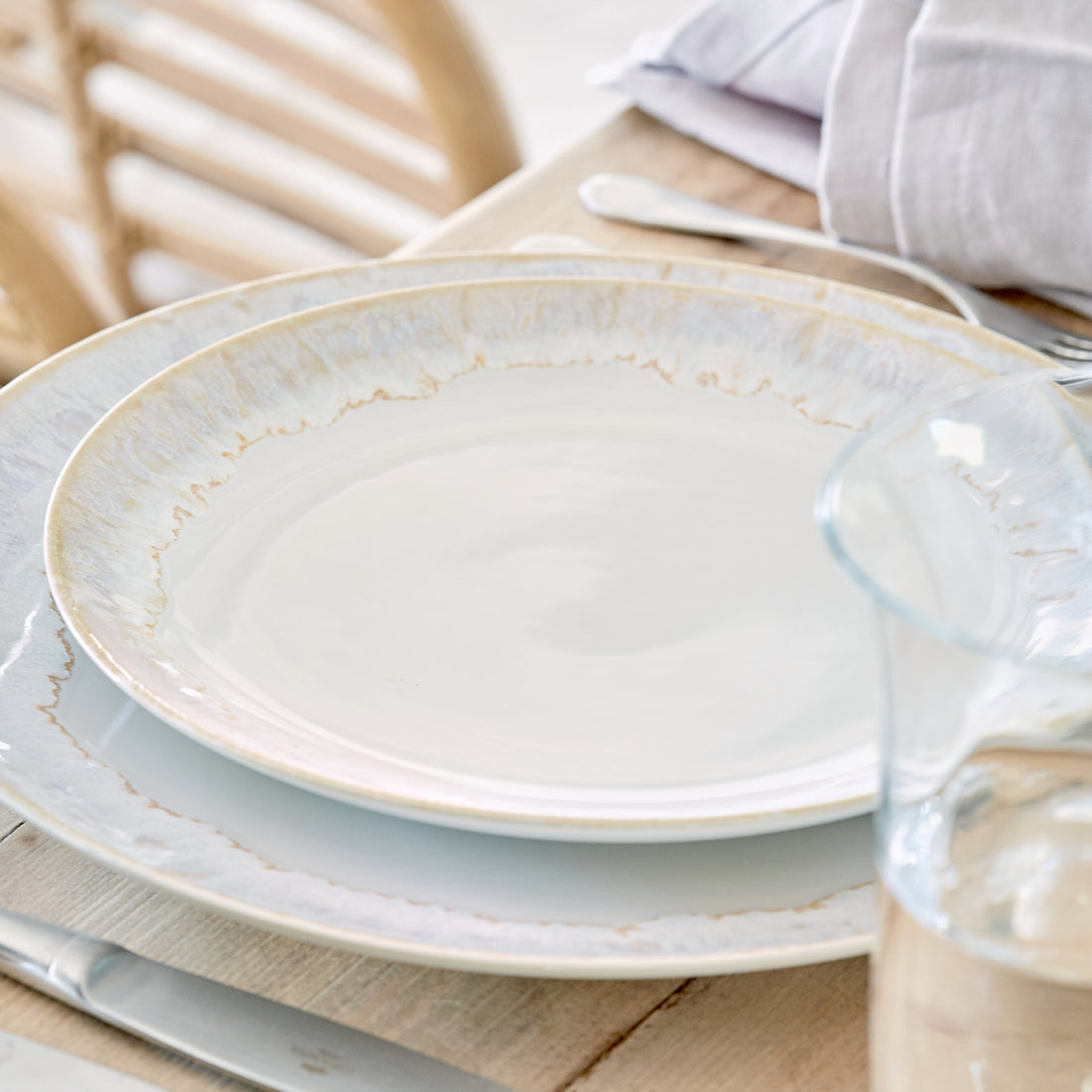 White Taormina Dinner Plate
