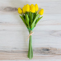 Yellow Real Touch Tulip Bouquet