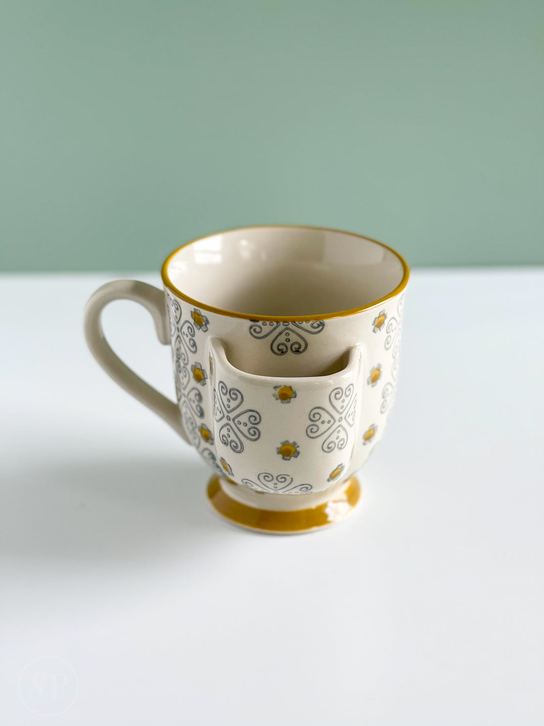 Vintage Tea Cup Mug With Tea Bag Holder 